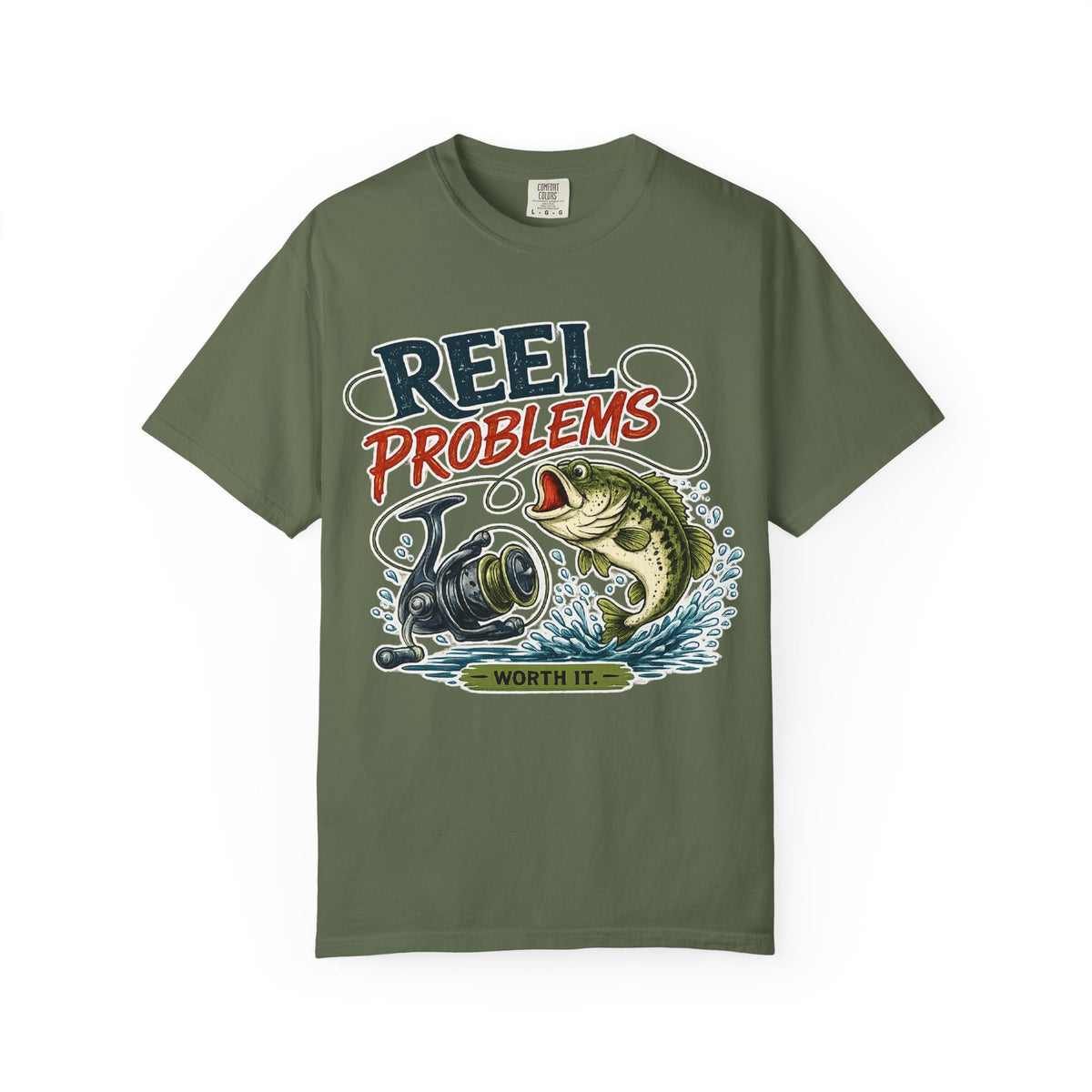 Fishing T-Shirt — “Reel Problems” Bass Angler Tee