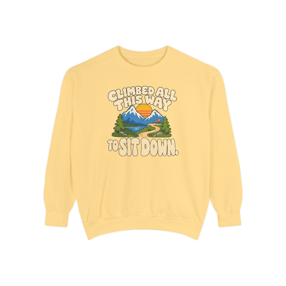 Peak Performance Optional Sweatshirt — Retro Mountain Graphic Crewneck