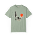 Camping Sunset T-Shirt — Chair & Pine Tree Scenic Tee