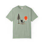 Camping Sunset T-Shirt — Chair & Pine Tree Scenic Tee