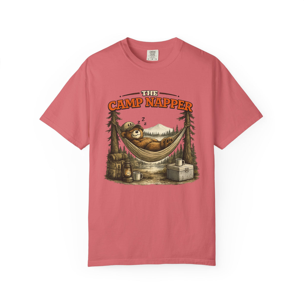 Camp Napper T-Shirt — Cute Sloth Hammock Camping Tee