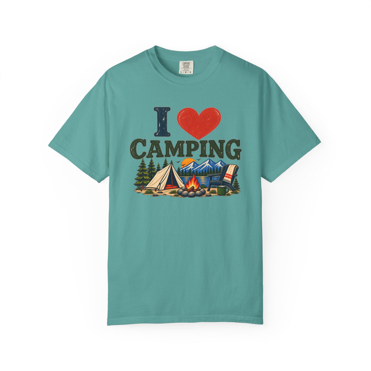 I Heart Camping T-Shirt — Vintage Campsite Graphic Tee for Outdoor Lovers