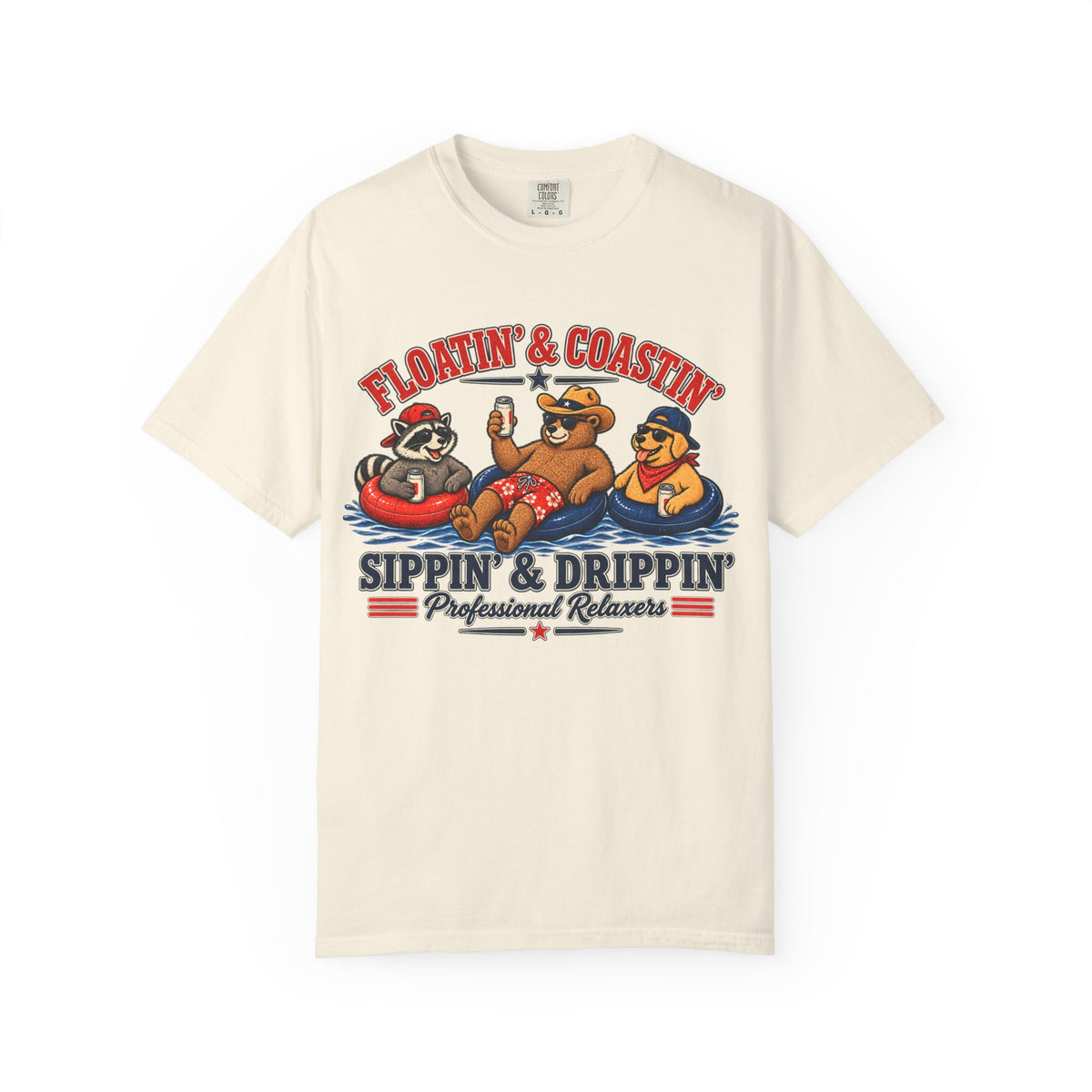 Sippin' & Drippin' T-Shirt — Floatin' & Coastin' Summer Graphic Tee