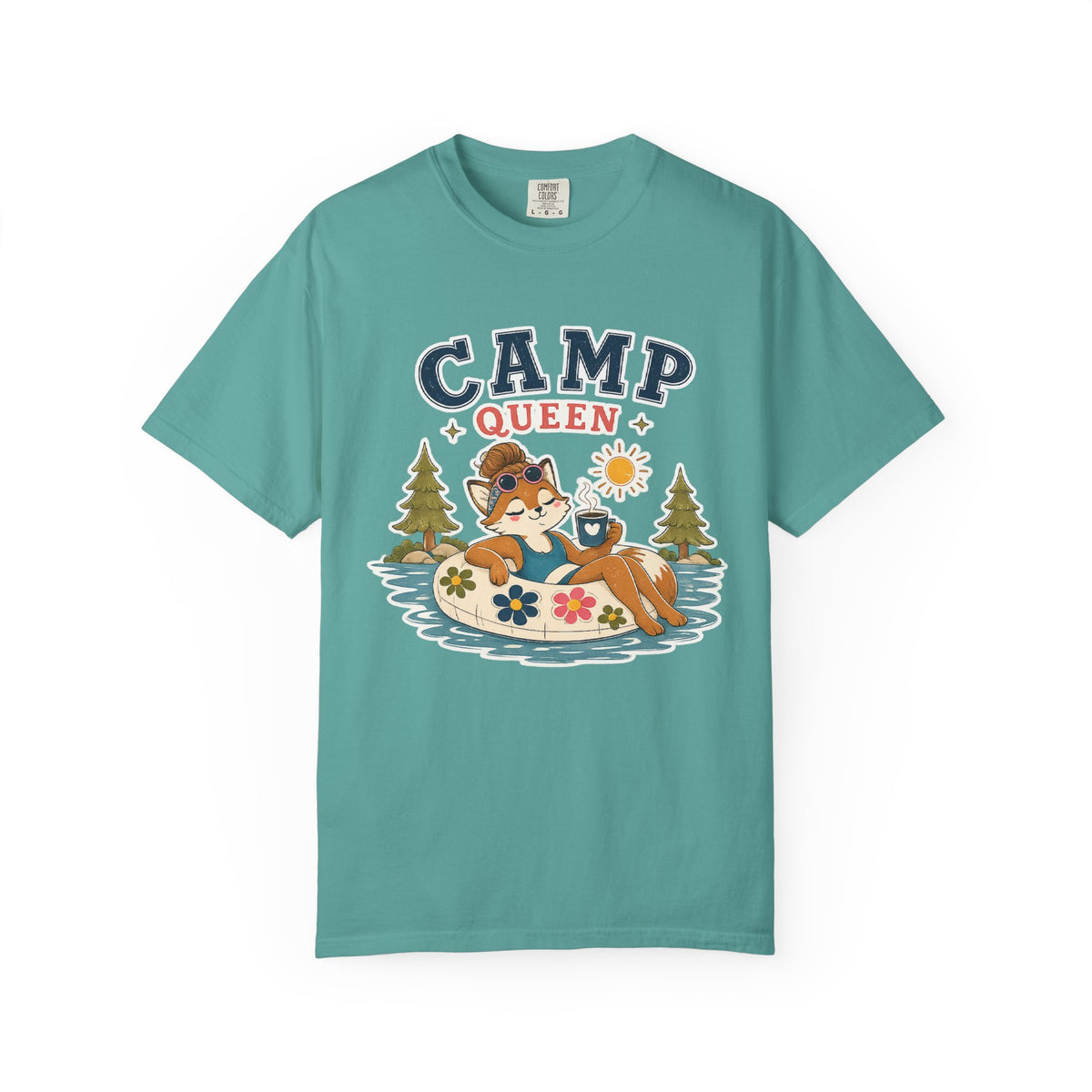 Camp Queen T-Shirt — Retro Fox Camping Graphic Tee