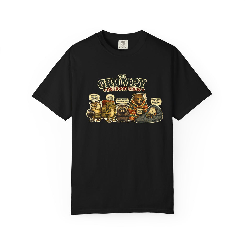Grumpy Outdoor Crew T-Shirt — Funny Camping Graphic Tee