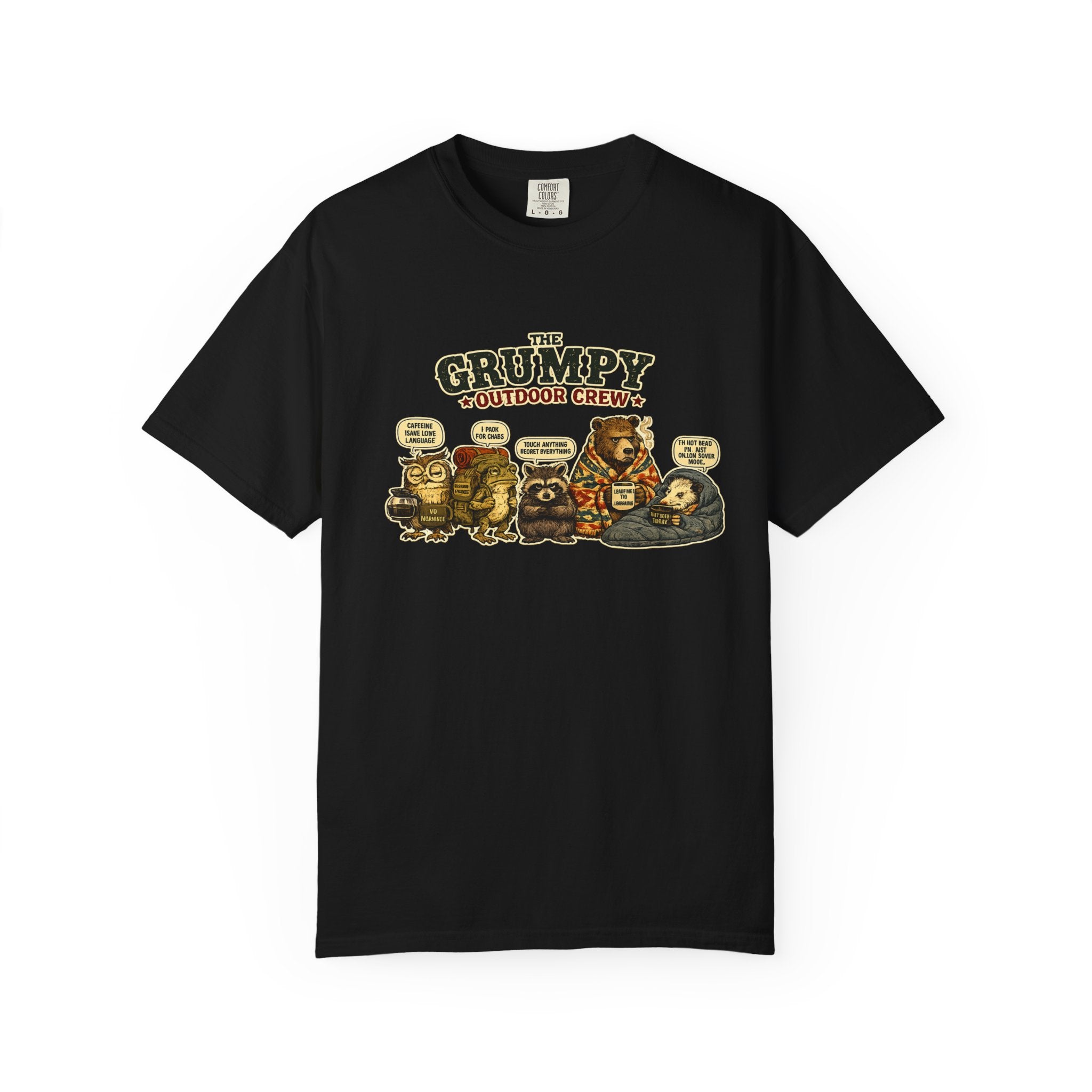 Grumpy Outdoor Crew T-Shirt — Funny Camping Graphic Tee