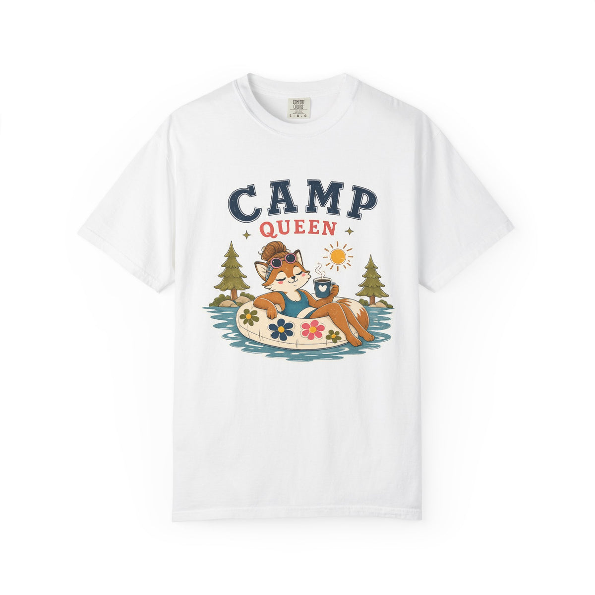 Camp Queen T-Shirt — Retro Fox Camping Graphic Tee