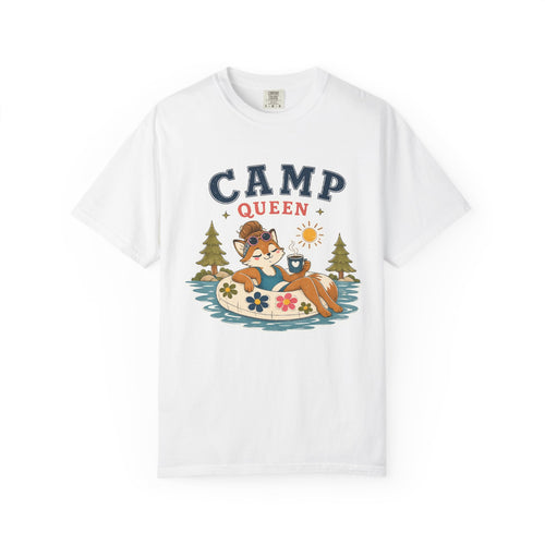 Camp Queen T-Shirt — Retro Fox Camping Graphic Tee