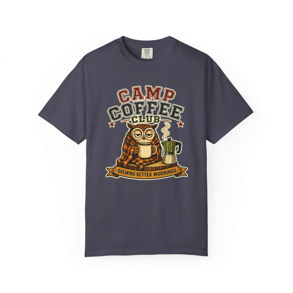 Camp Coffee Club T-Shirt — Brewing Better Mornings Graphic Tee