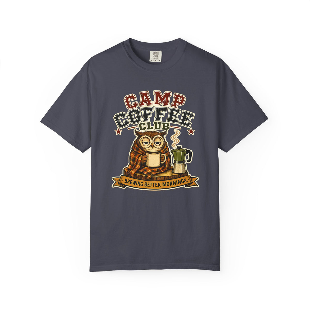 Camp Coffee Club T-Shirt — Brewing Better Mornings Graphic Tee