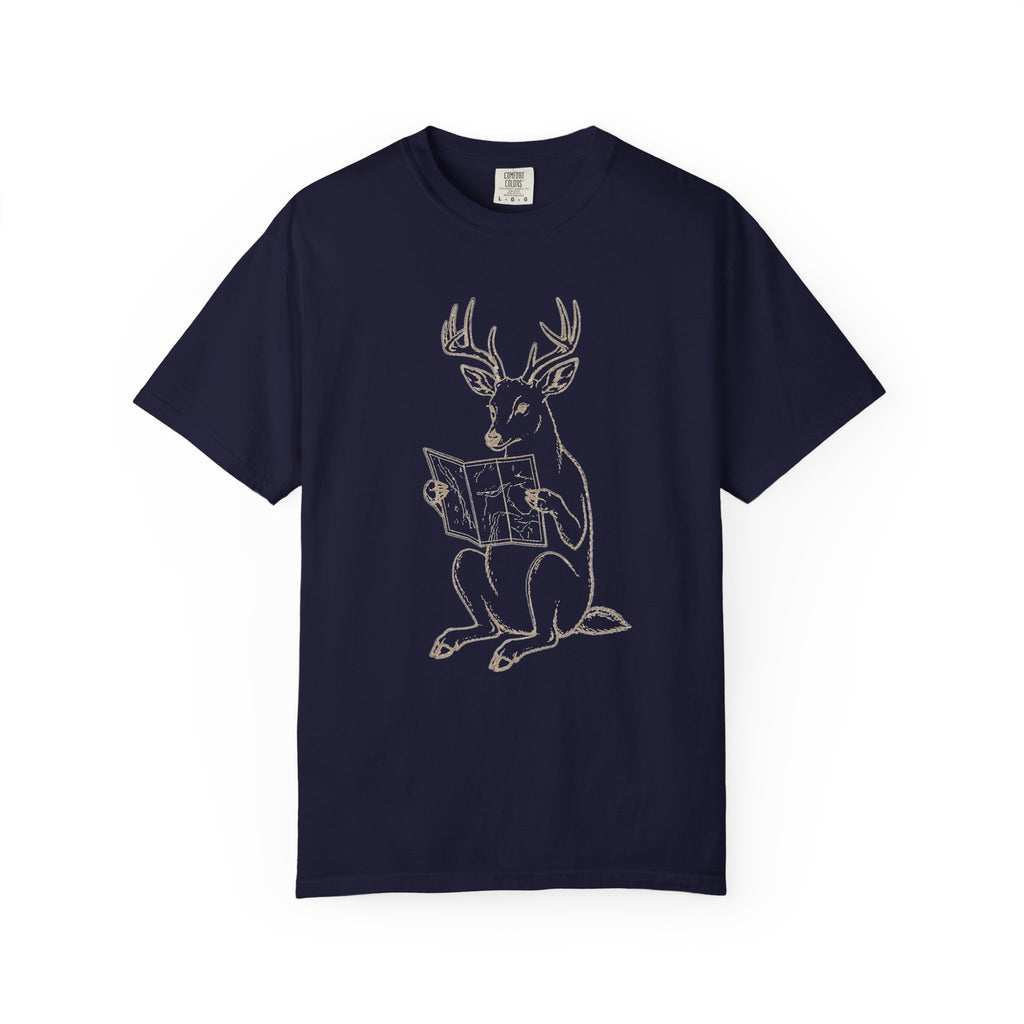 Deer Reading Graphic T-Shirt
