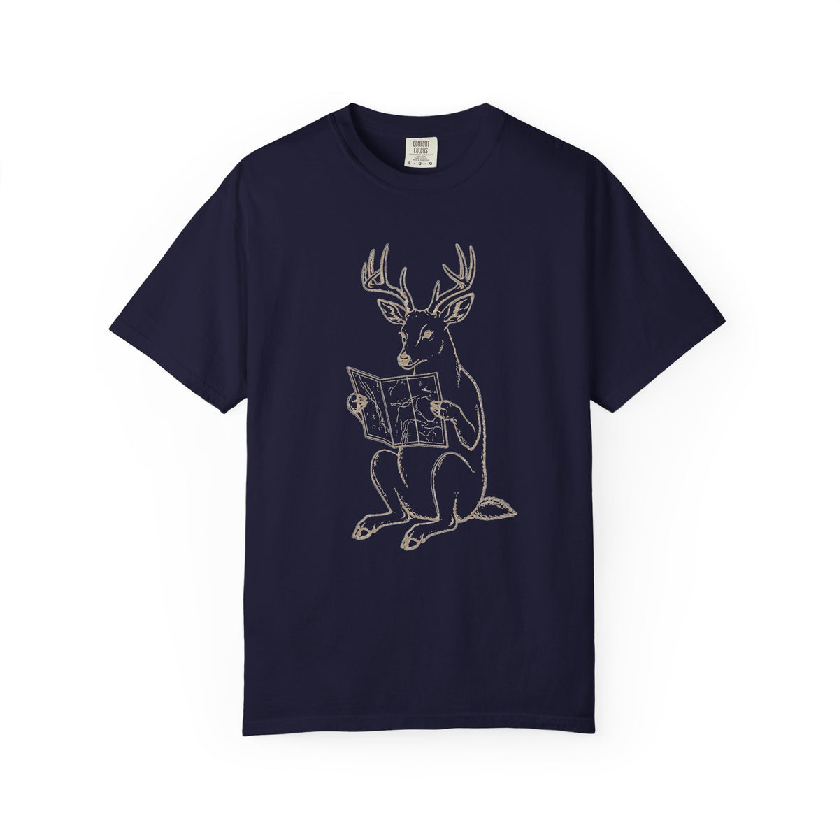 Deer Reading Graphic T-Shirt