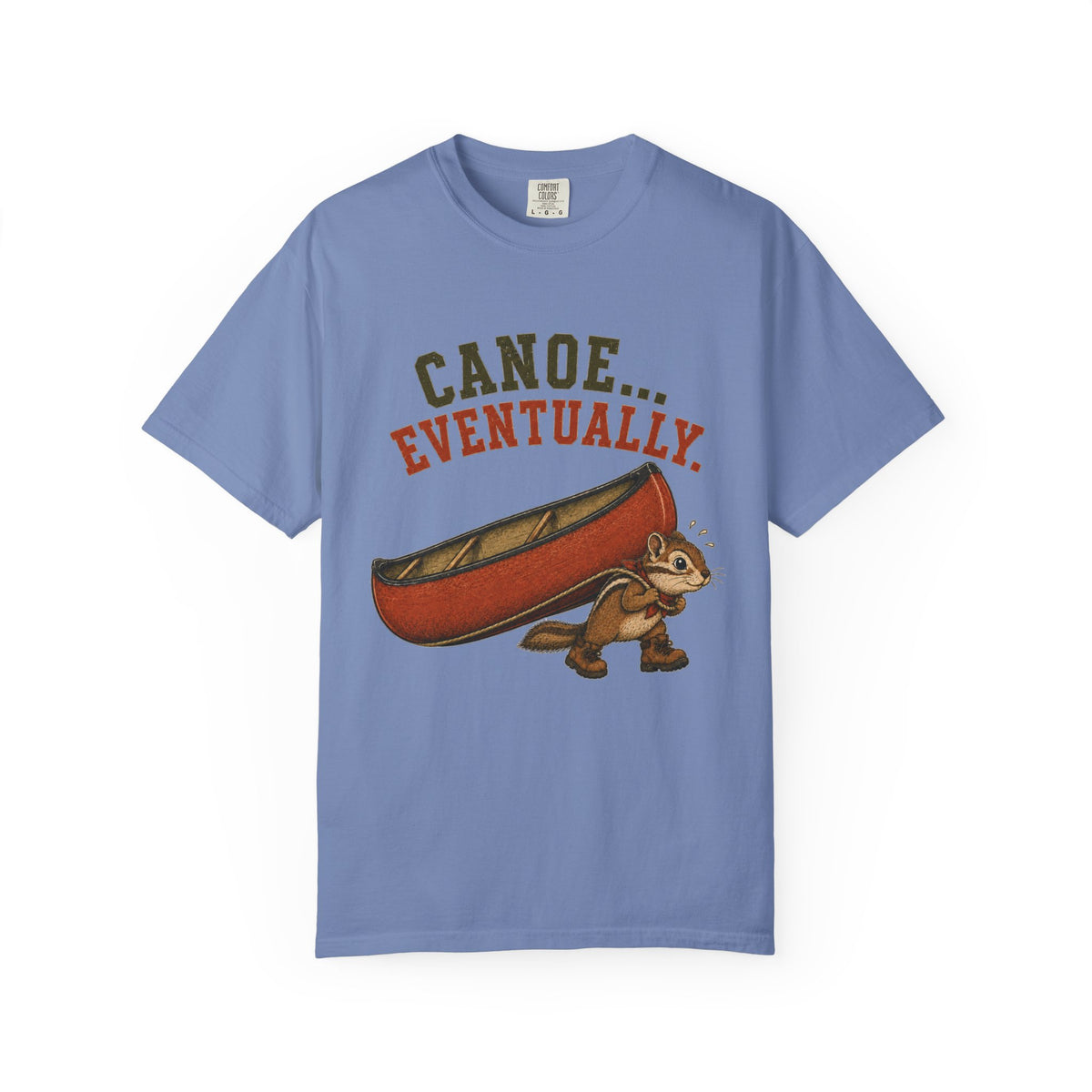 Canoe... Eventually T-Shirt — Funny Chipmunk Canoeing Graphic Tee