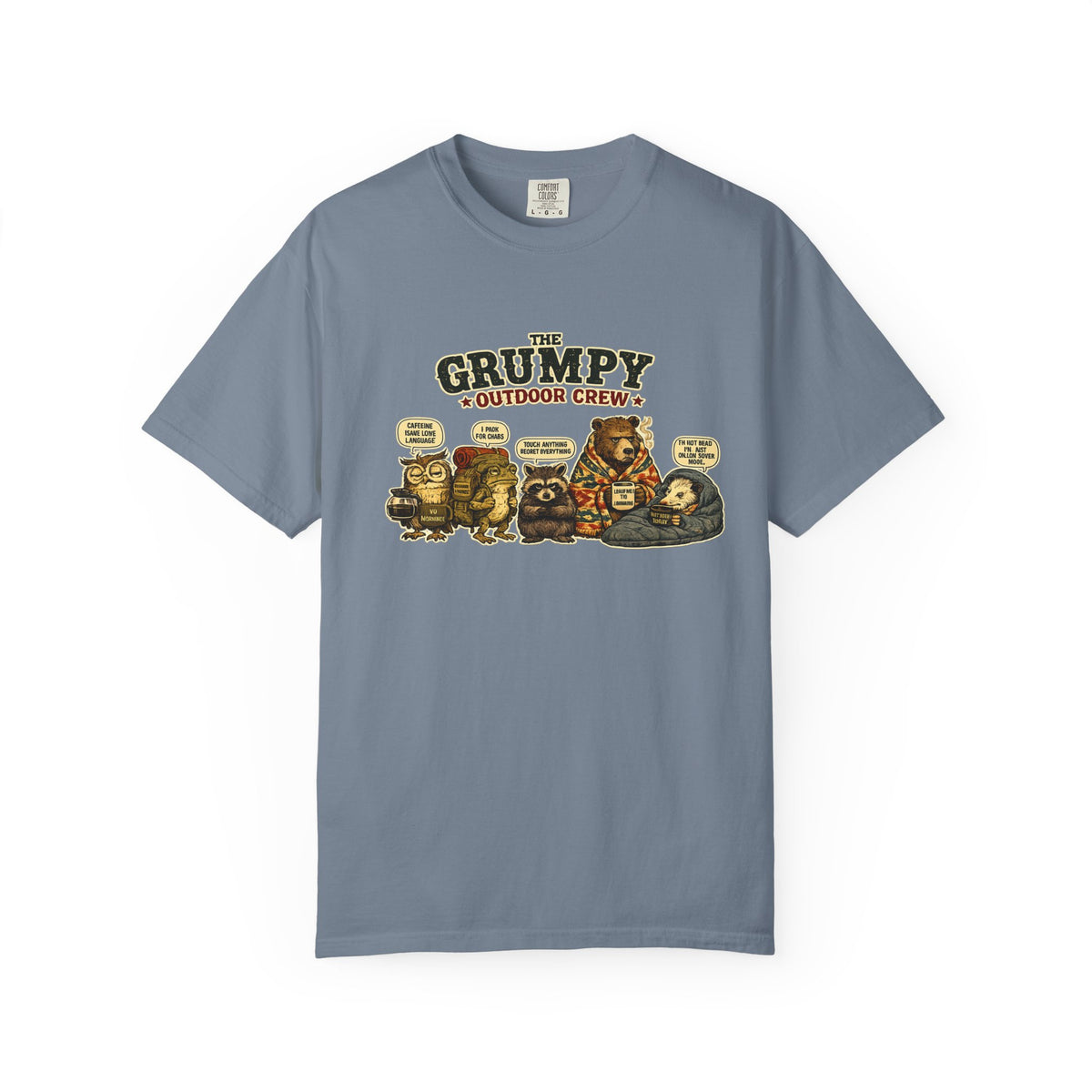 Grumpy Outdoor Crew T-Shirt — Funny Camping Graphic Tee