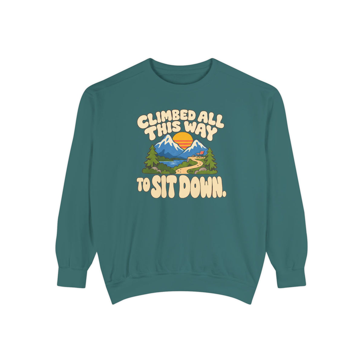 Peak Performance Optional Sweatshirt — Retro Mountain Graphic Crewneck