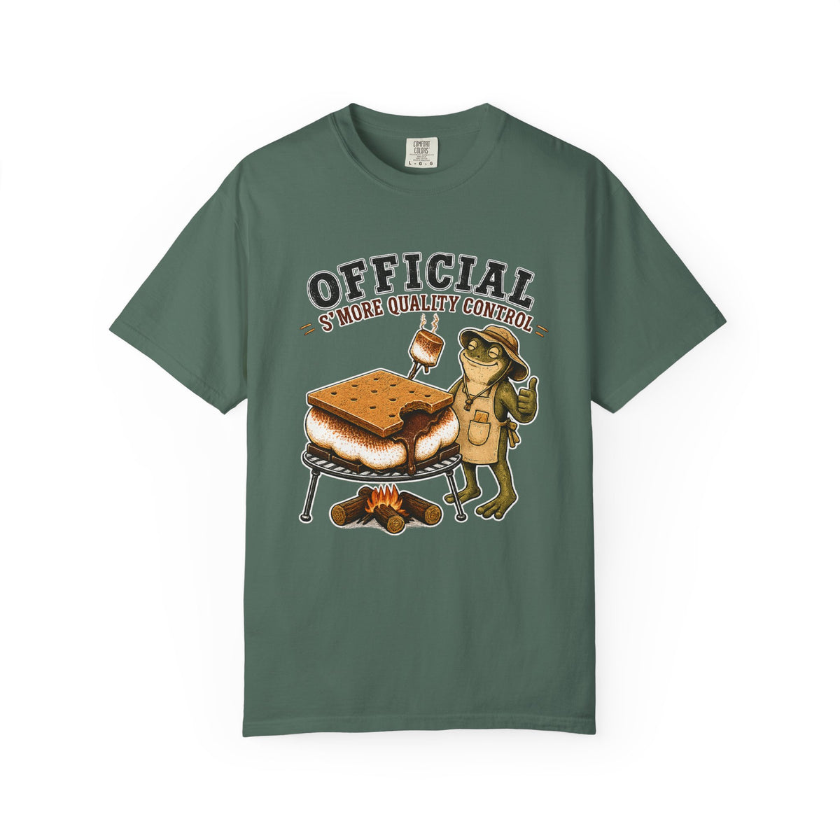 S'more Quality Control T-Shirt — Campfire Froggy Roasting S'mores Graphic
