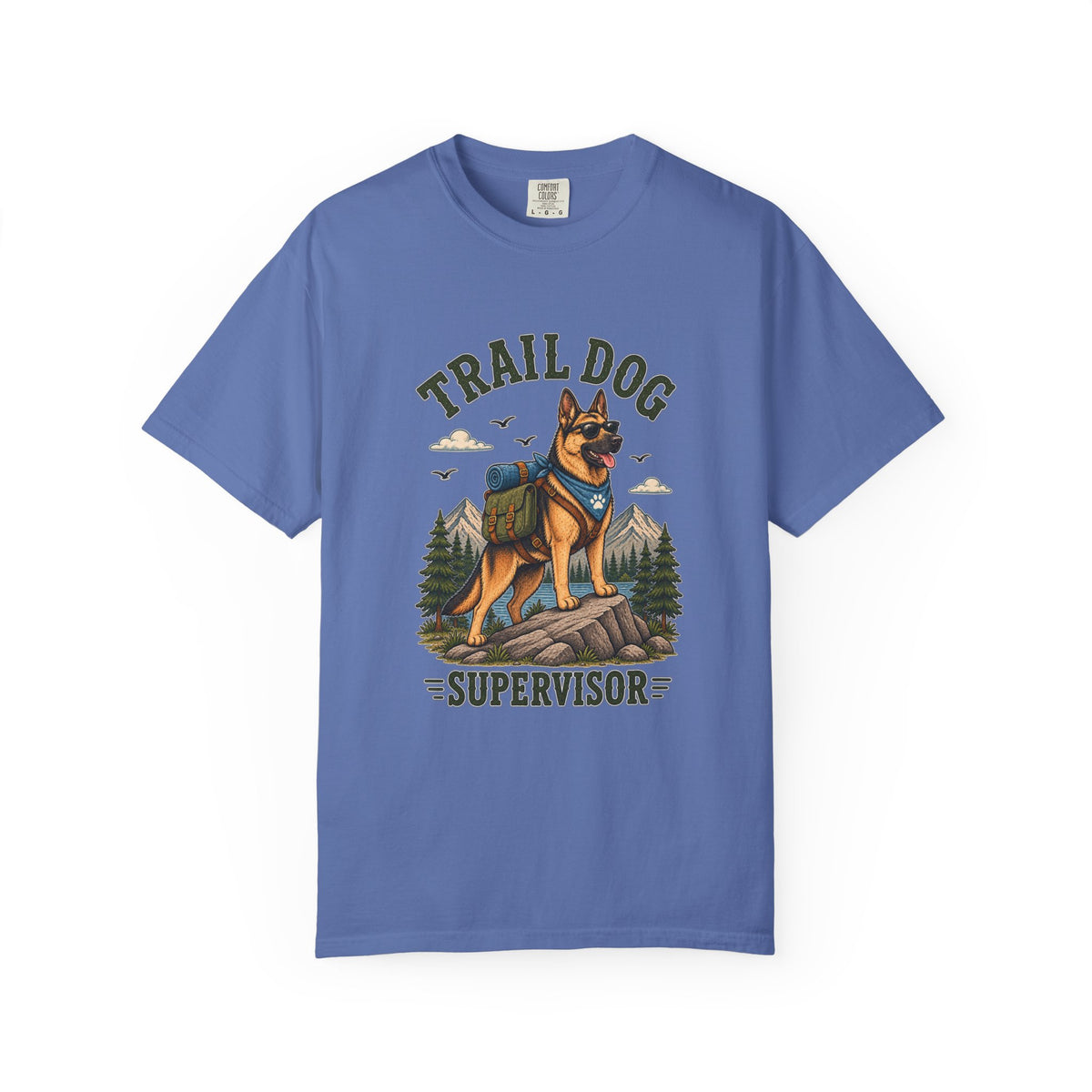 Trail Dog Supervisor T-Shirt — Hiking German Shepherd Graphic Tee