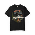 Meet Me Outside Camping T-Shirt — RV Camper, Mountains & Campfire Outdoor Tee