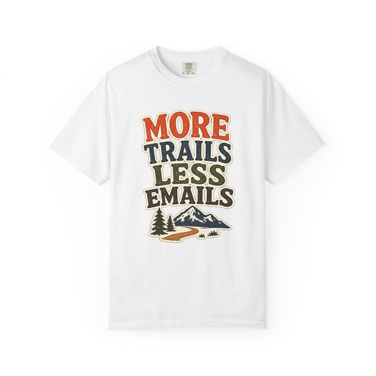 More Trails Less Emails T-Shirt — Outdoor Adventure Graphic Tee