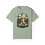 Camping Chair Nightscape T-Shirt — Mountain Moonlight Graphic Tee