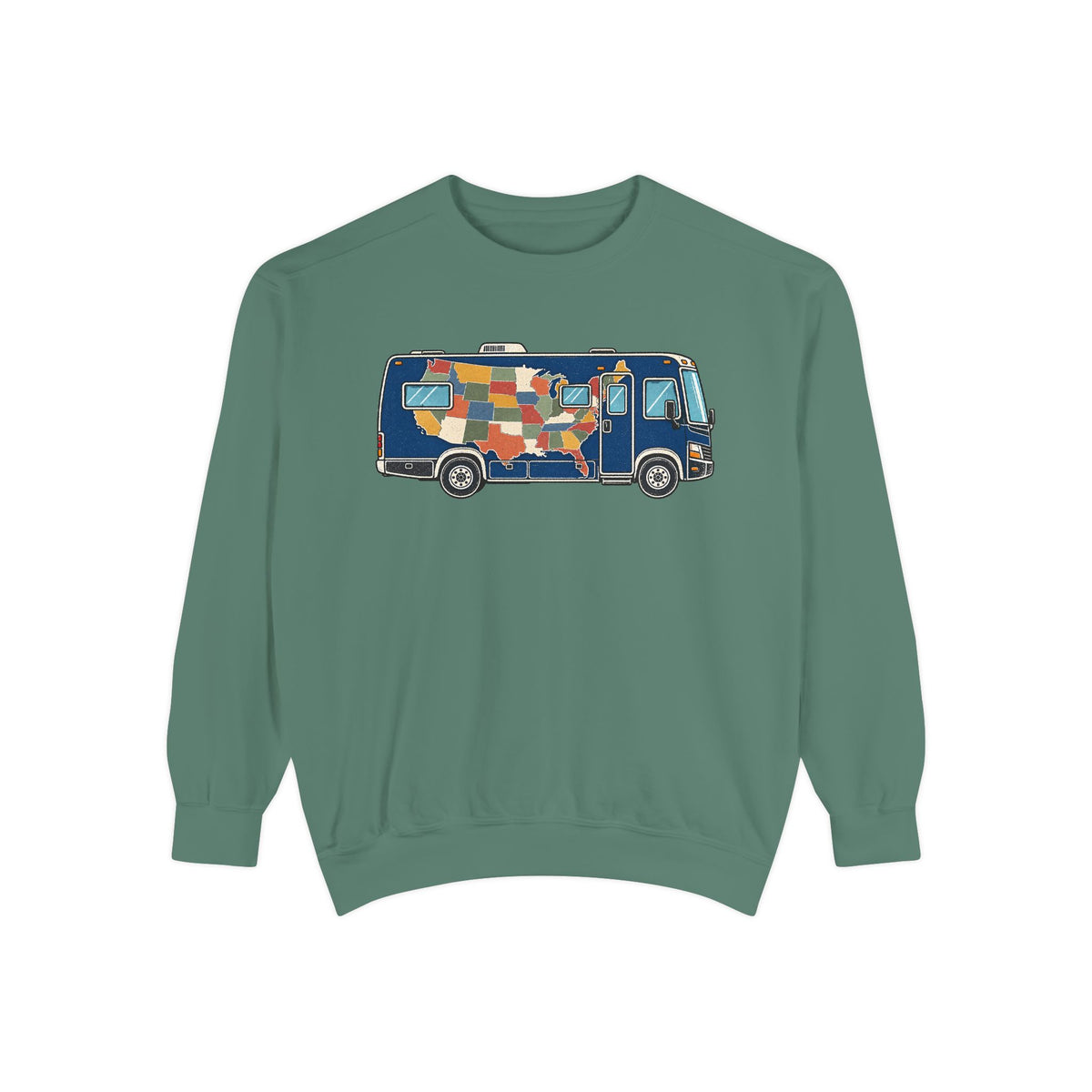 Retro Patchwork Camper Sweatshirt