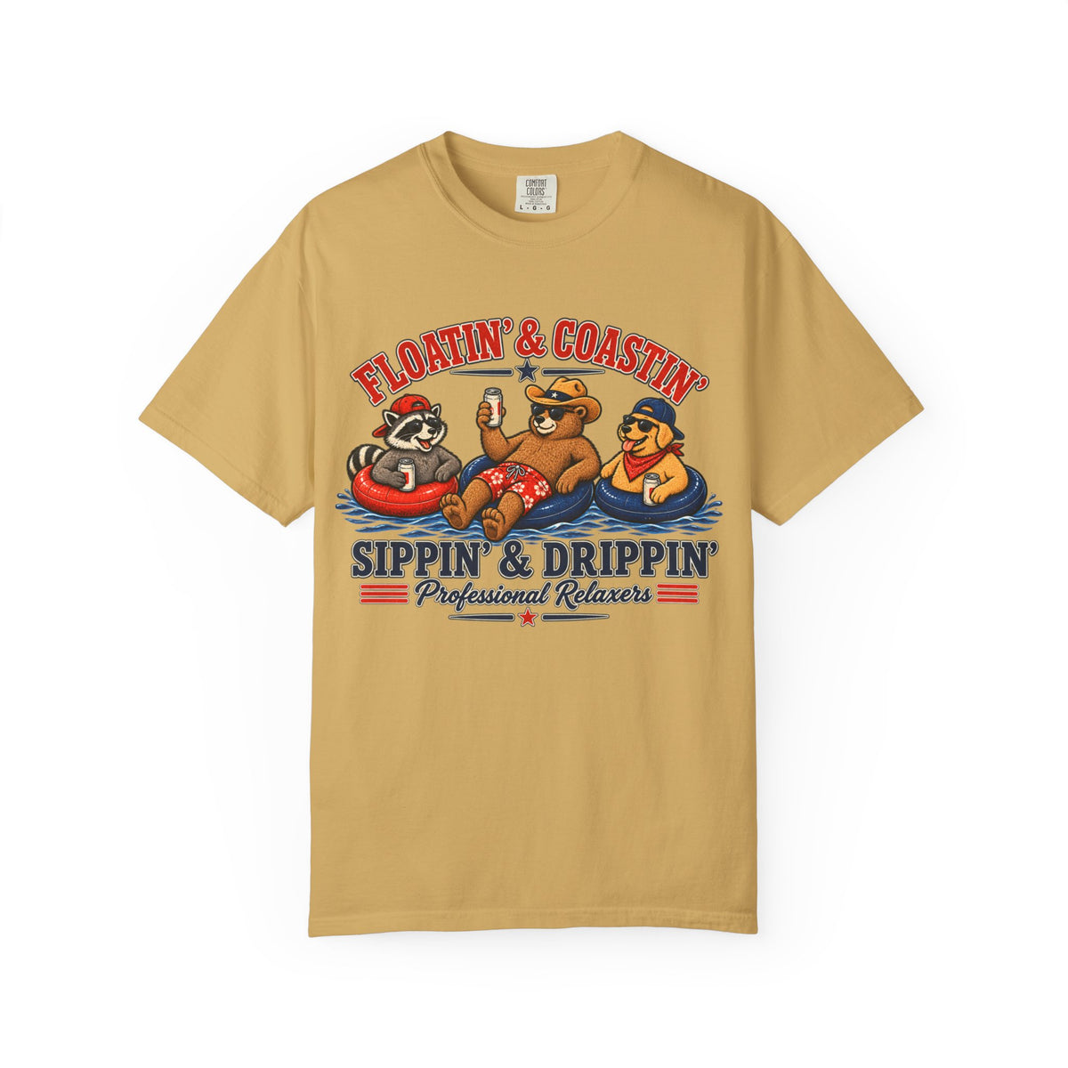 Sippin' & Drippin' T-Shirt — Floatin' & Coastin' Summer Graphic Tee