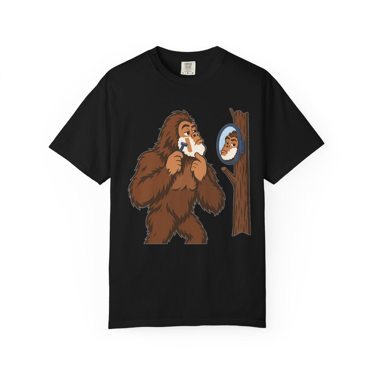 Sasquatch Mirror T-Shirt — Funny Bigfoot Reflection Graphic Tee