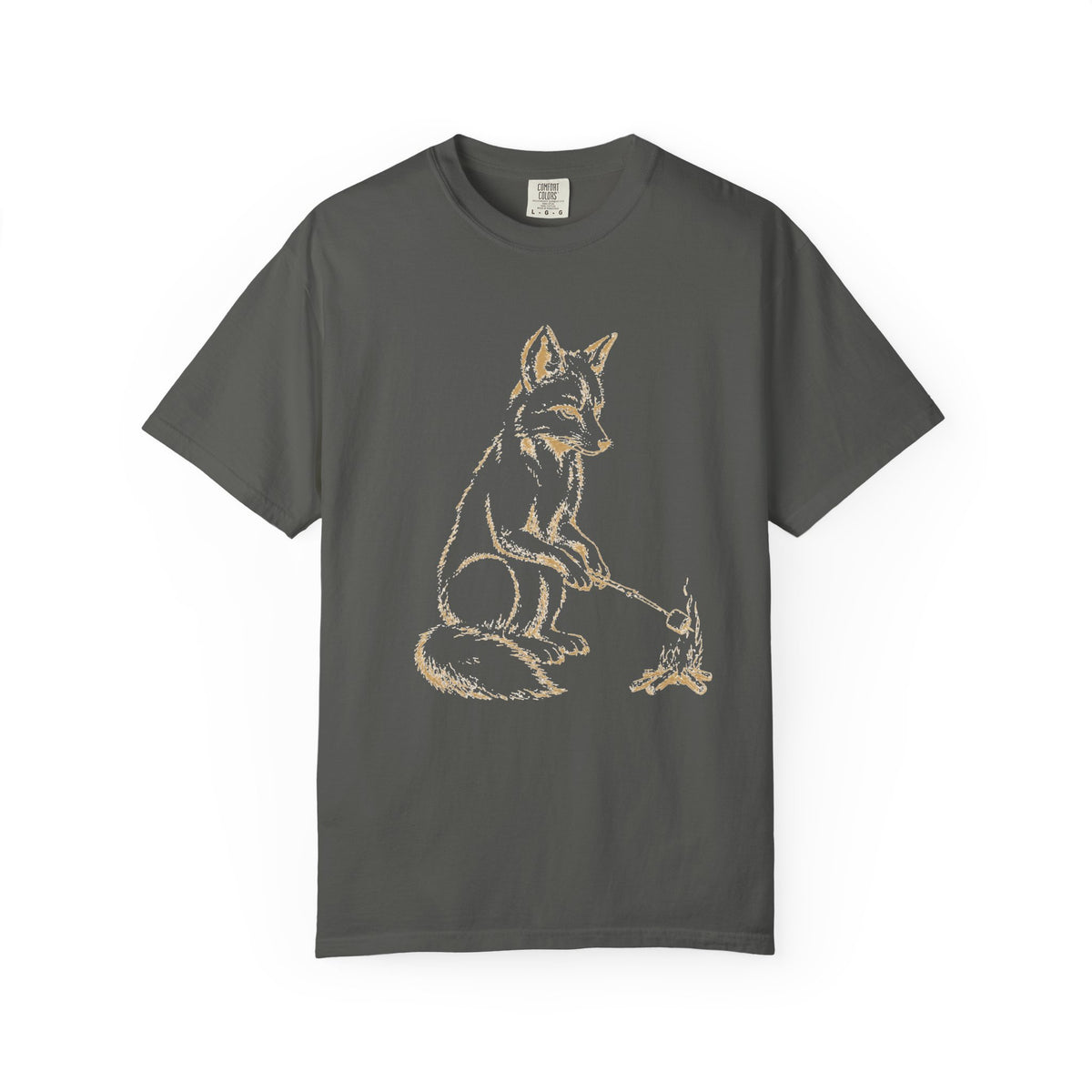 Fox Playing with Mouse T-Shirt — Woodland Animal Illustration Tee