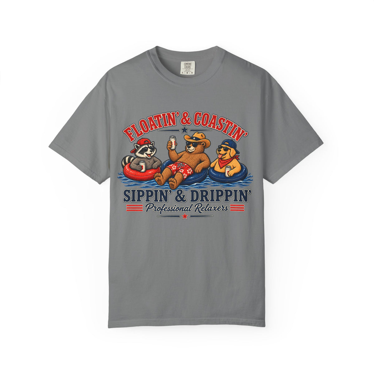 Sippin' & Drippin' T-Shirt — Floatin' & Coastin' Summer Graphic Tee