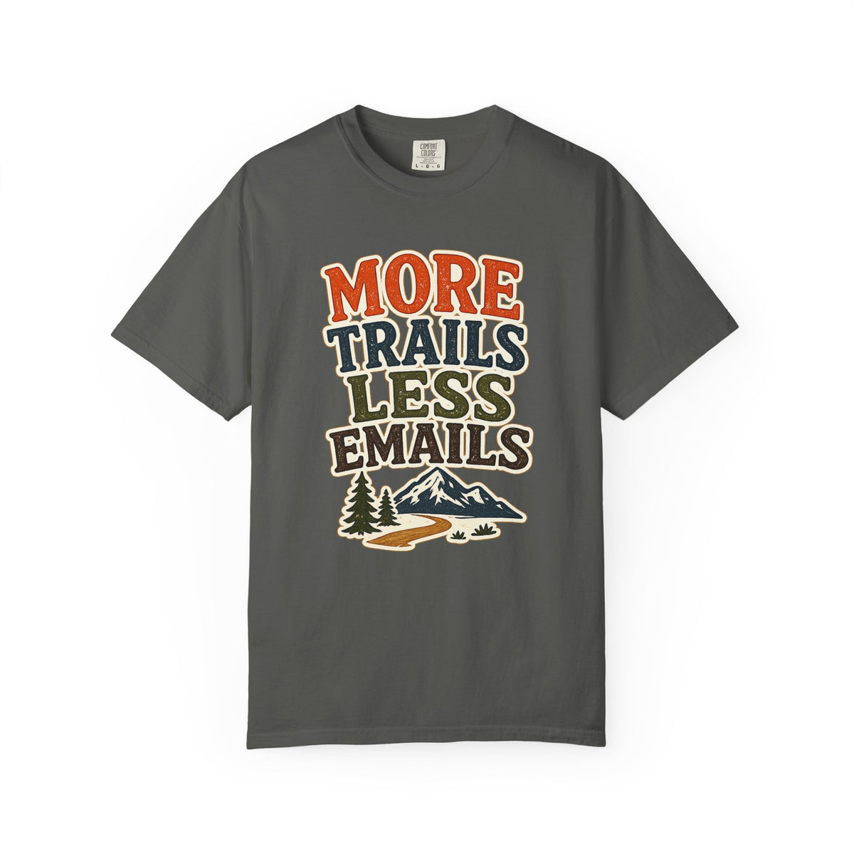 More Trails Less Emails T-Shirt — Outdoor Adventure Graphic Tee