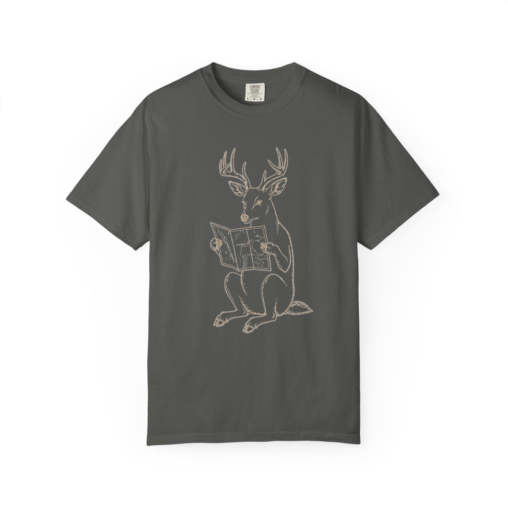 Deer Reading Graphic T-Shirt