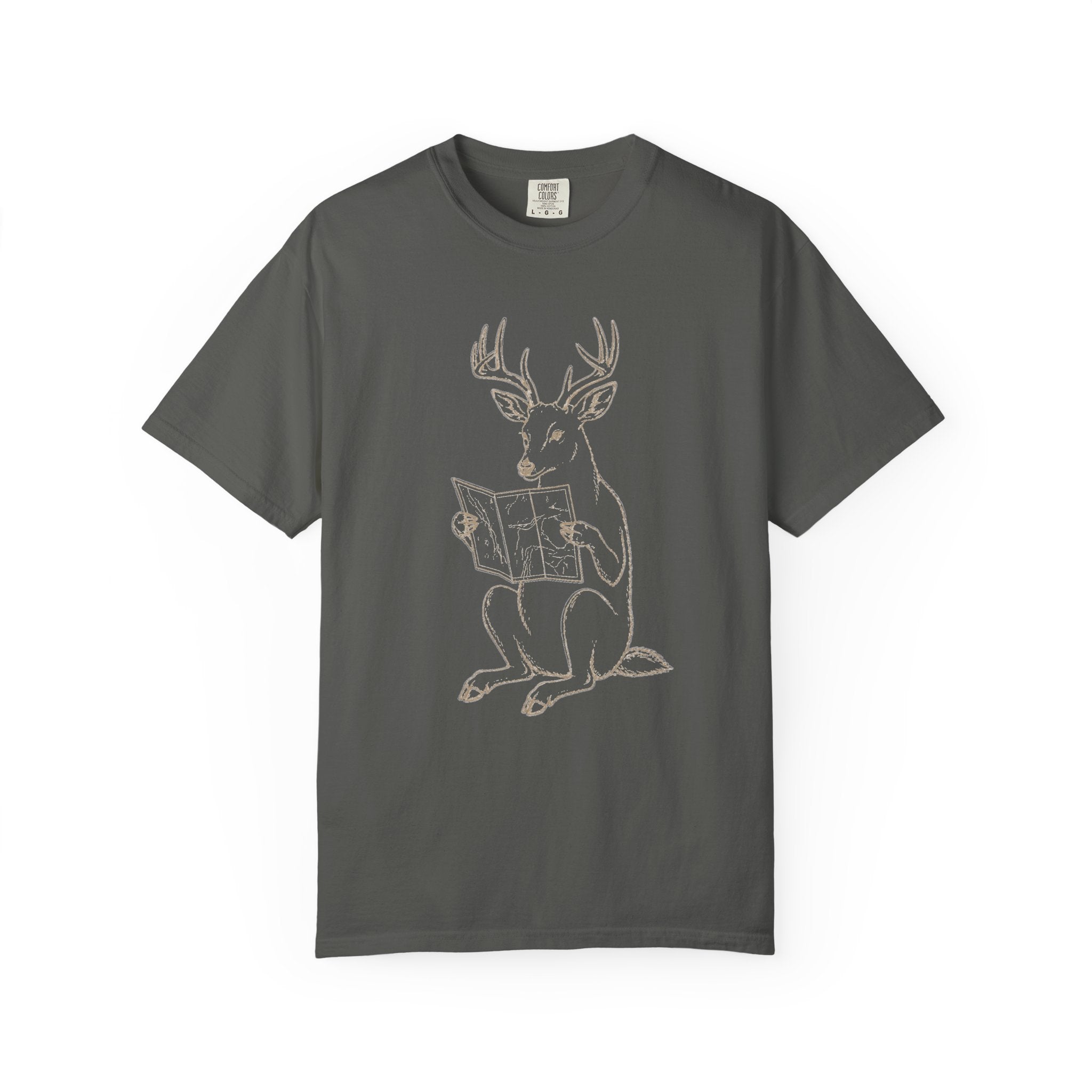 Deer Reading Graphic T-Shirt