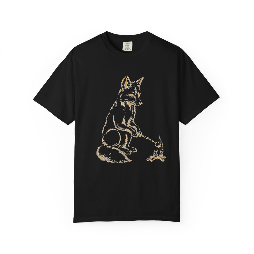 Fox Playing with Mouse T-Shirt — Woodland Animal Illustration Tee