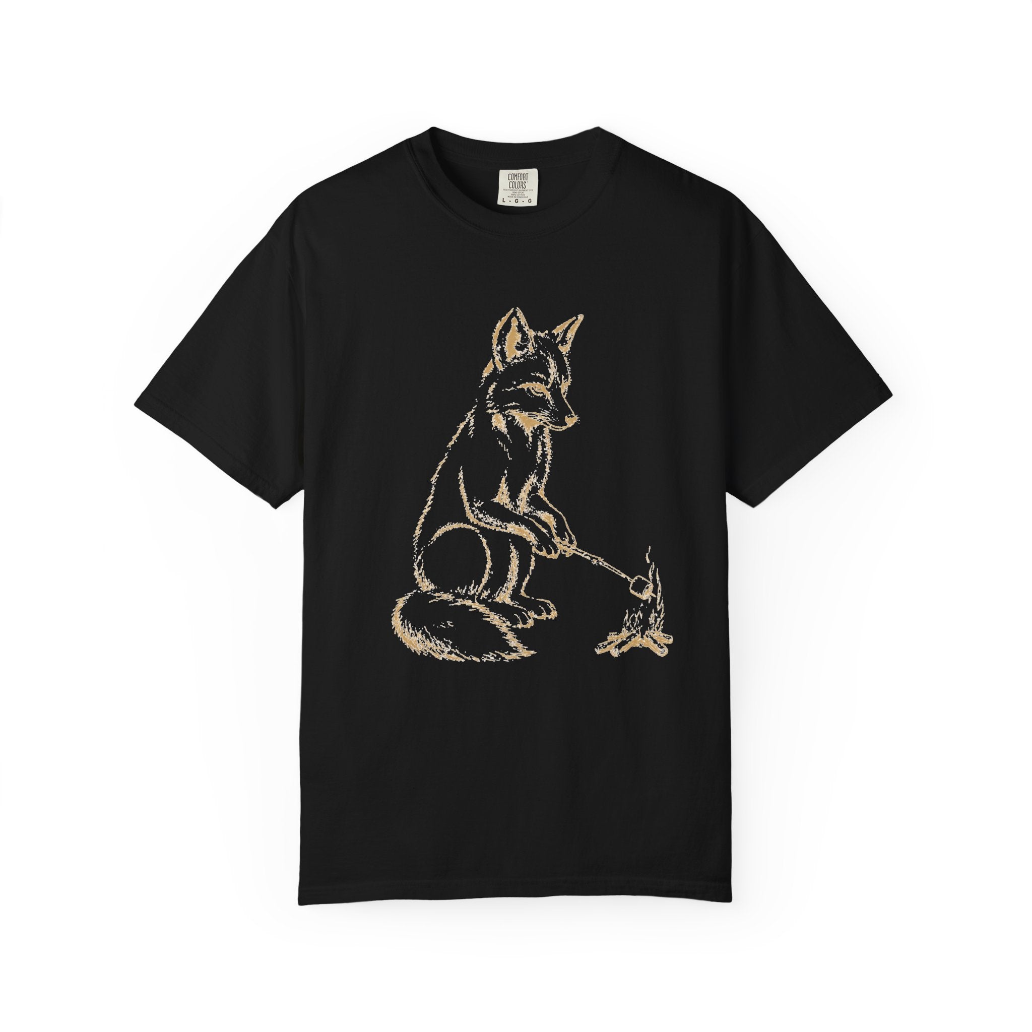 Fox Playing with Mouse T-Shirt — Woodland Animal Illustration Tee