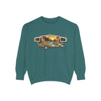 Vintage Camper Sweatshirt — Scenic RV Road Trip Graphic