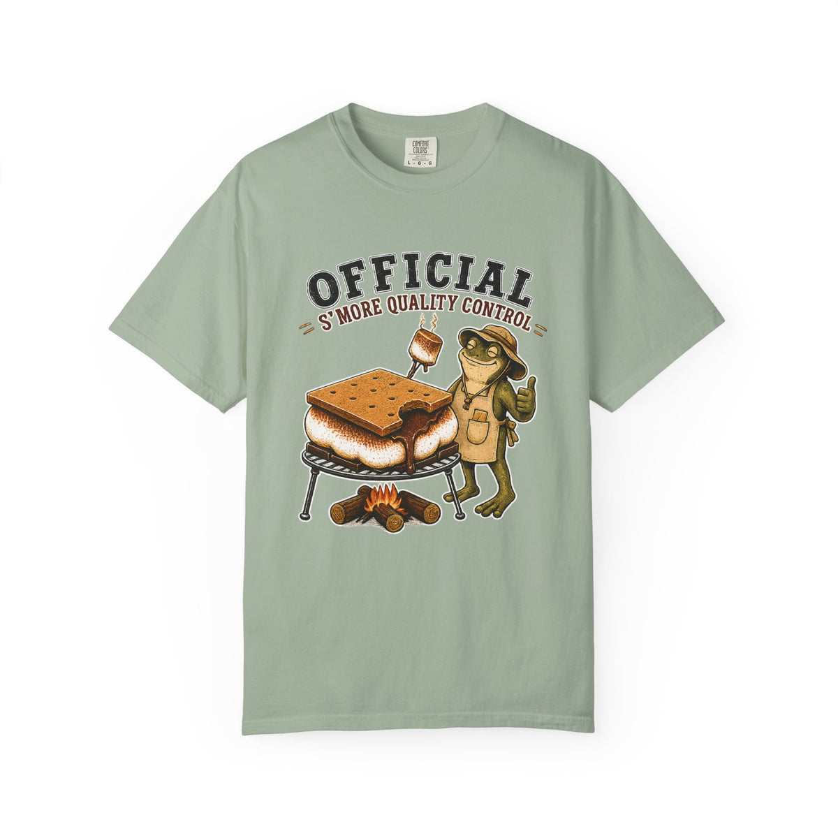 S'more Quality Control T-Shirt — Campfire Froggy Roasting S'mores Graphic