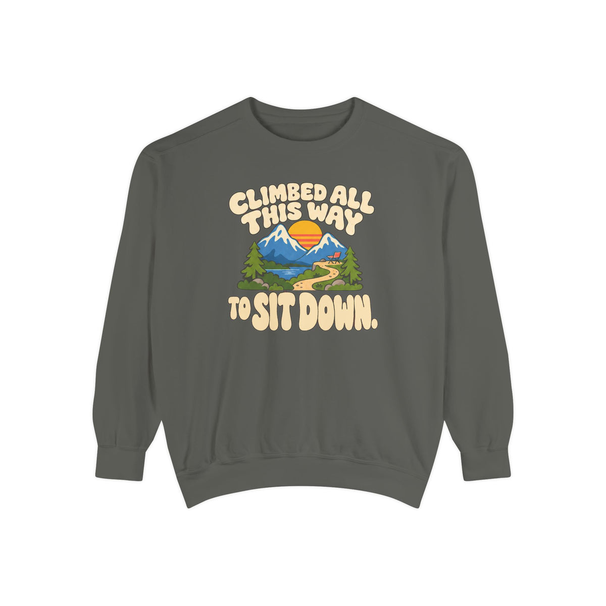 Peak Performance Optional Sweatshirt — Retro Mountain Graphic Crewneck
