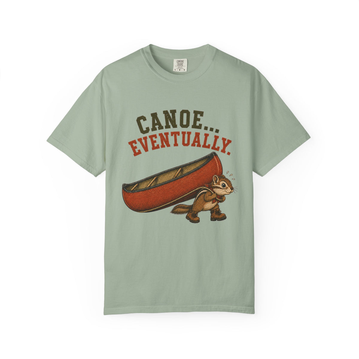 Canoe... Eventually T-Shirt — Funny Chipmunk Canoeing Graphic Tee