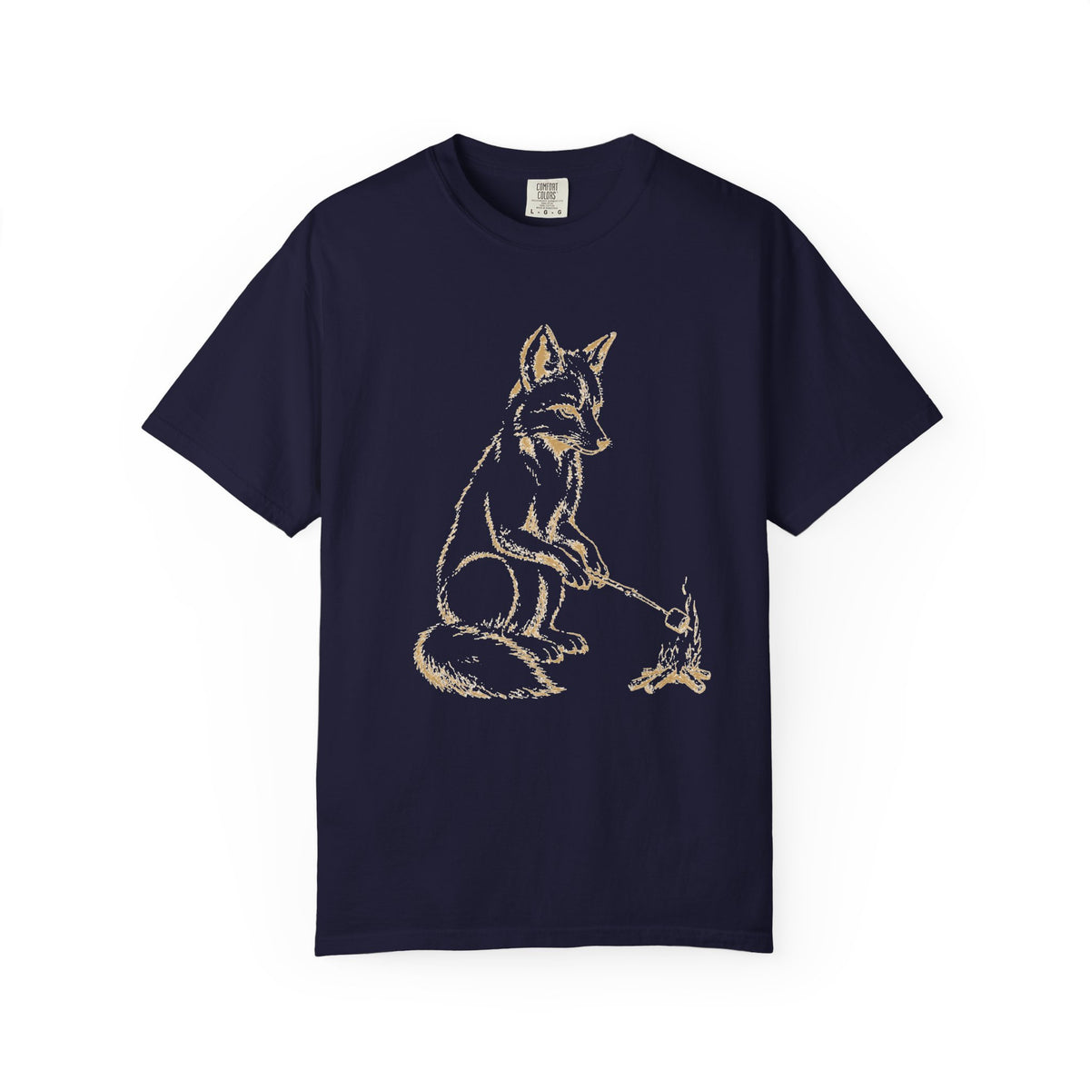 Fox Playing with Mouse T-Shirt — Woodland Animal Illustration Tee