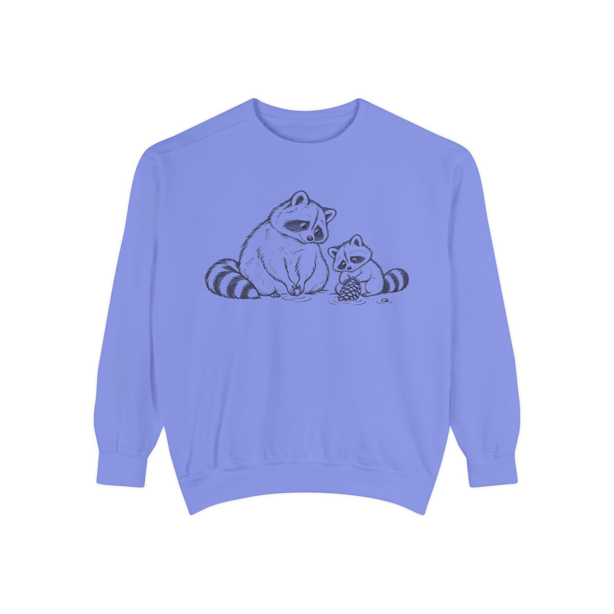 Raccoon Family Garment-Dyed Sweatshirt