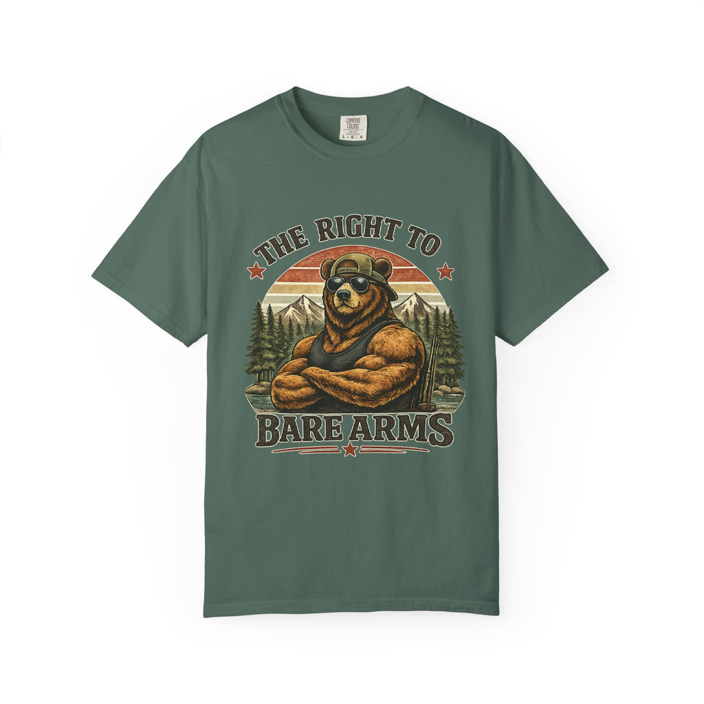 T-Shirt — "The Right to Bare Arms" Bear Graphic Tee