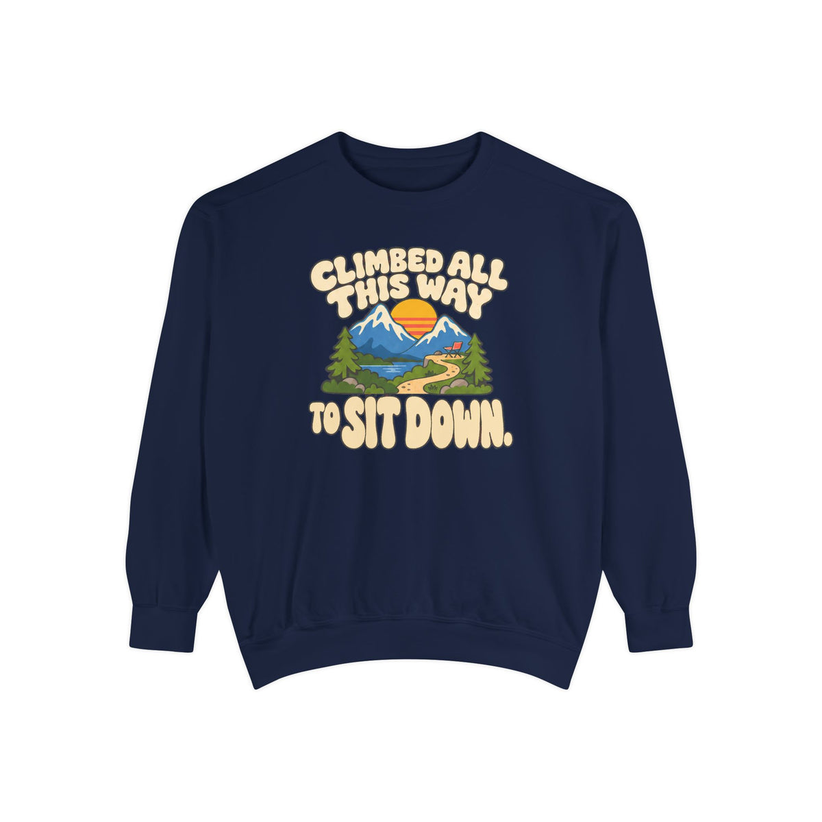 Peak Performance Optional Sweatshirt — Retro Mountain Graphic Crewneck