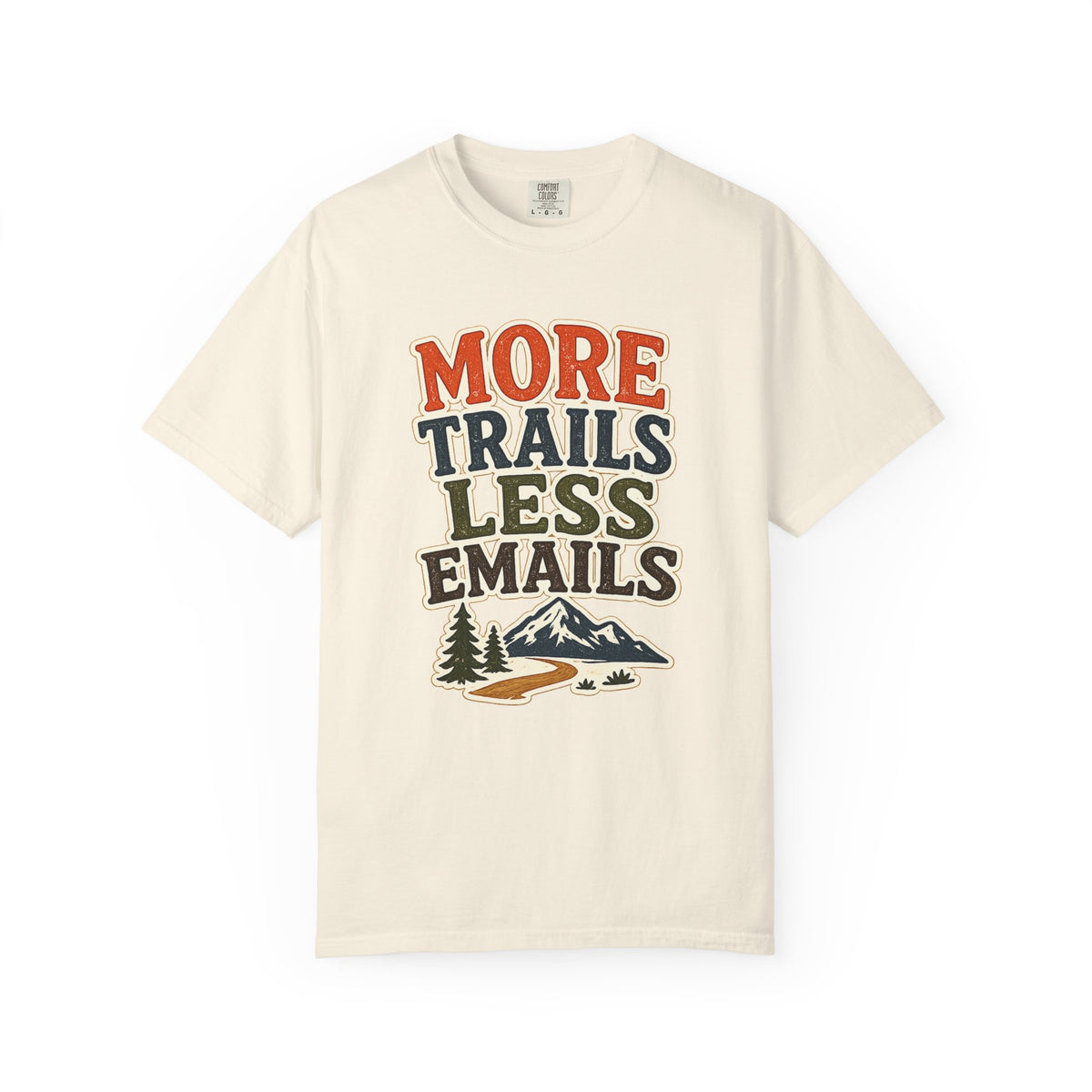 More Trails Less Emails T-Shirt — Outdoor Adventure Graphic Tee