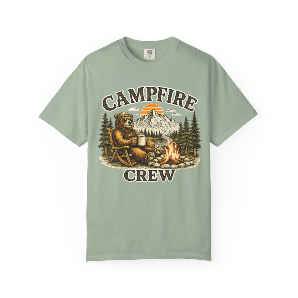 Campfire Crew T-Shirt — Retro Bear Camping Graphic Tee