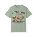 Weekend Forecast T-Shirt — 100% Chance of Relaxation Camping & Beer Graphic Tee