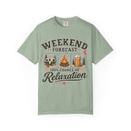Weekend Forecast T-Shirt — 100% Chance of Relaxation Camping & Beer Graphic Tee