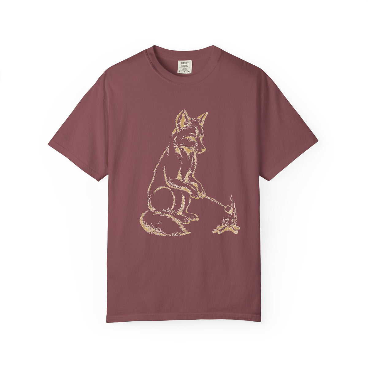 Fox Playing with Mouse T-Shirt — Woodland Animal Illustration Tee