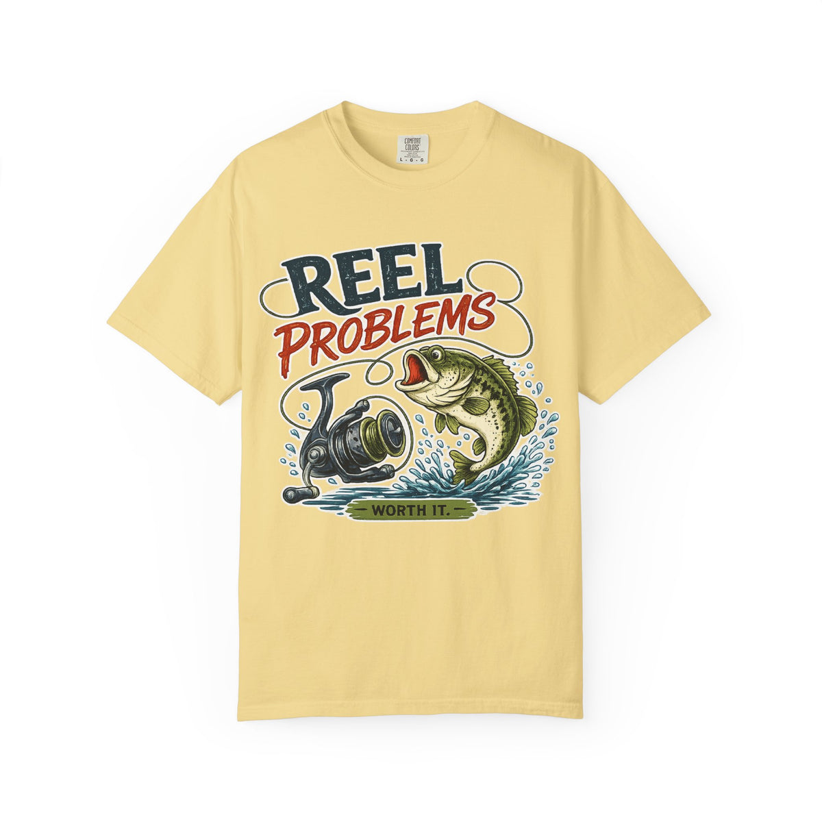 Fishing T-Shirt — “Reel Problems” Bass Angler Tee