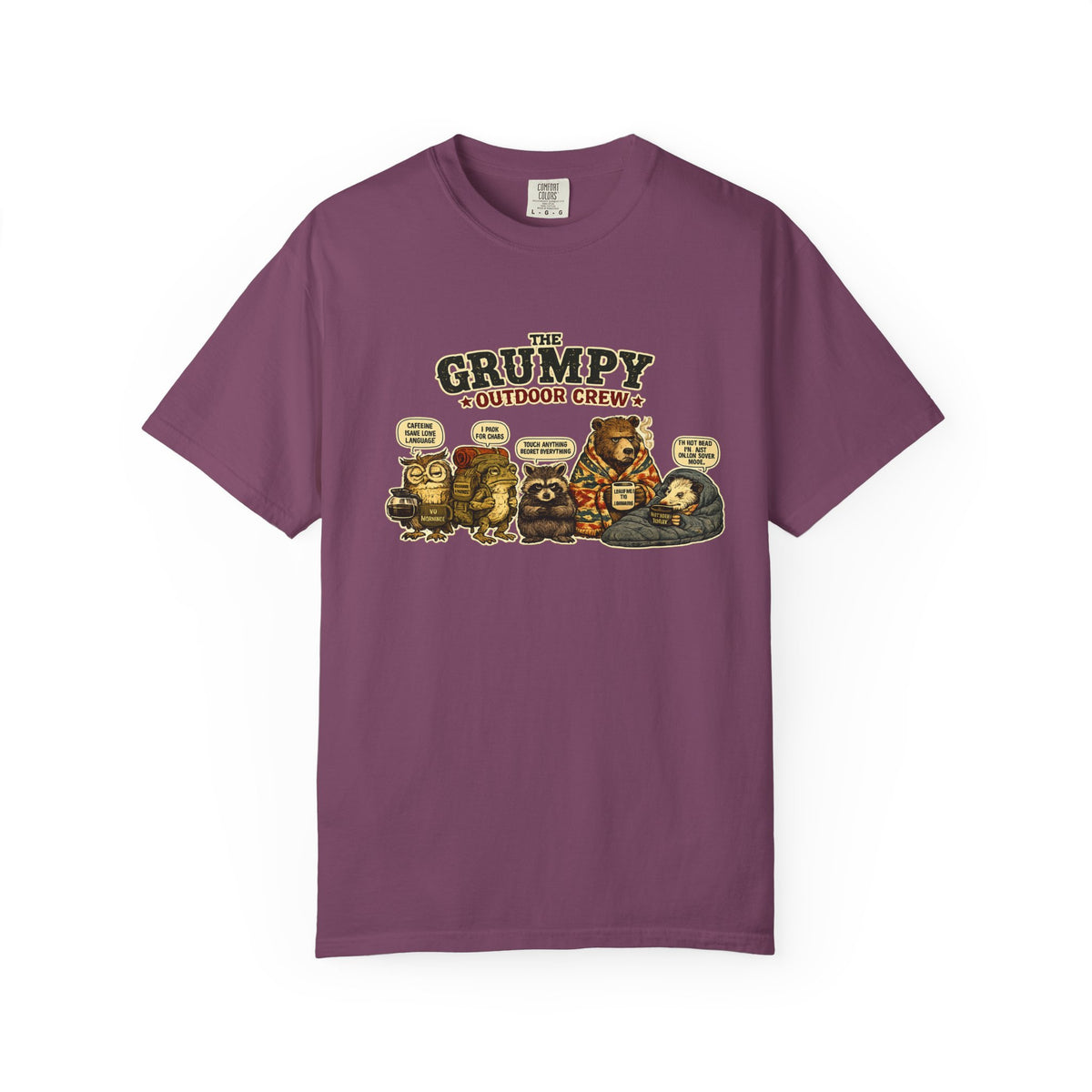 Grumpy Outdoor Crew T-Shirt — Funny Camping Graphic Tee