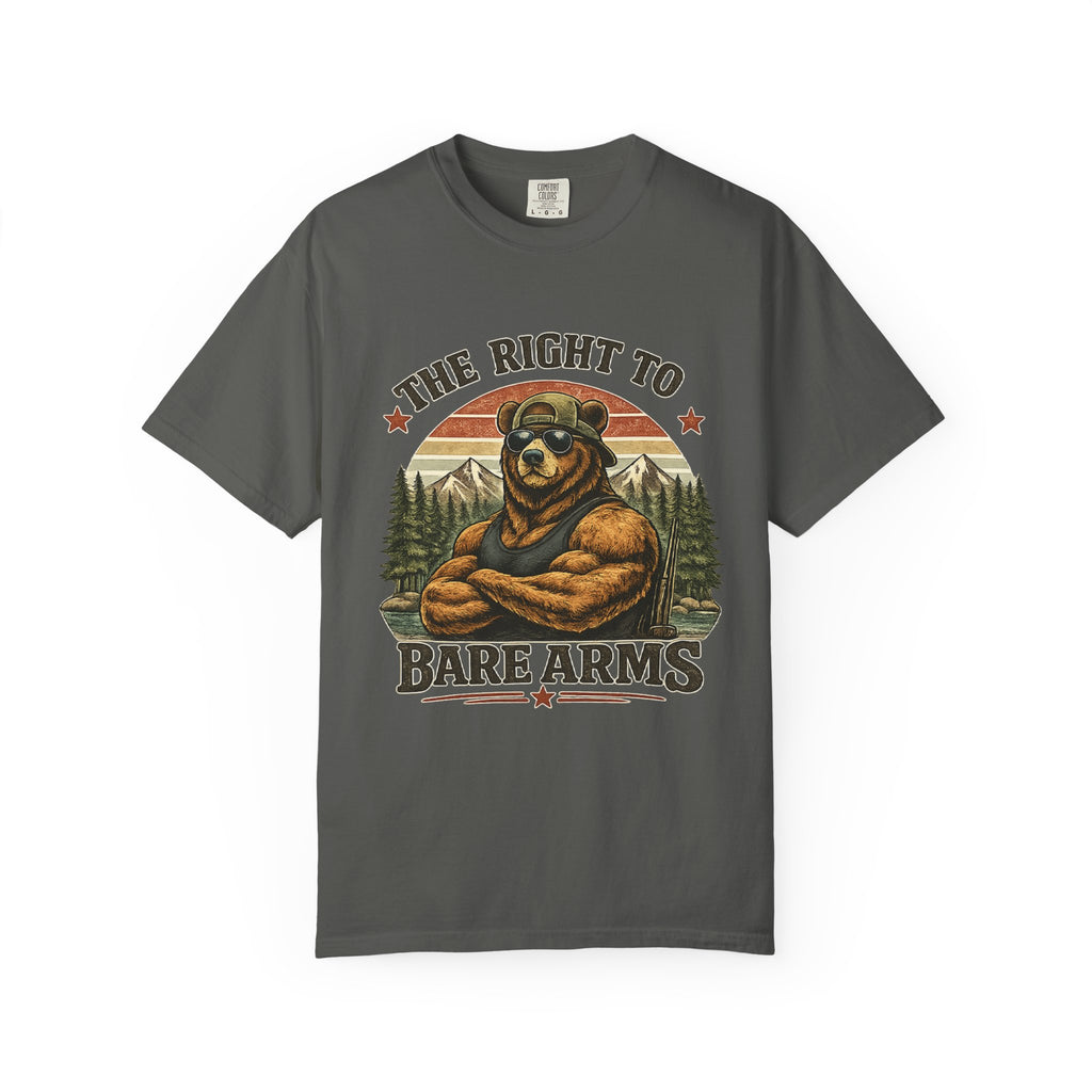 T-Shirt — "The Right to Bare Arms" Bear Graphic Tee